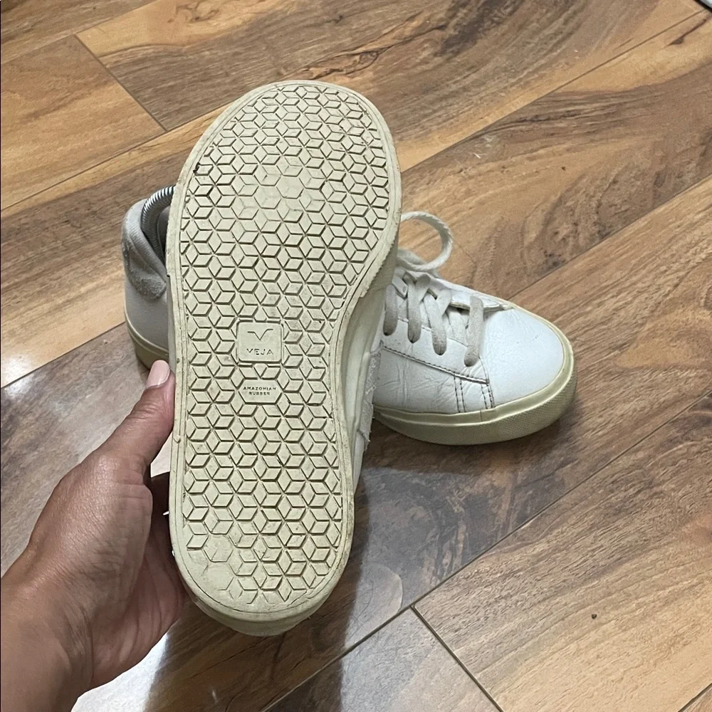 Veja Off-White Leather Sneakers